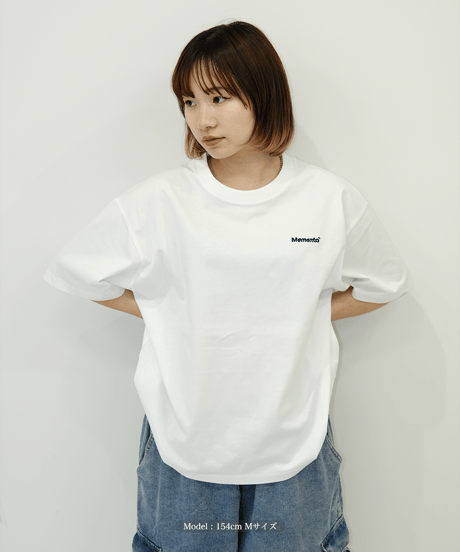 【White】logo tee