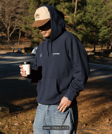【Navy】logo hoodie