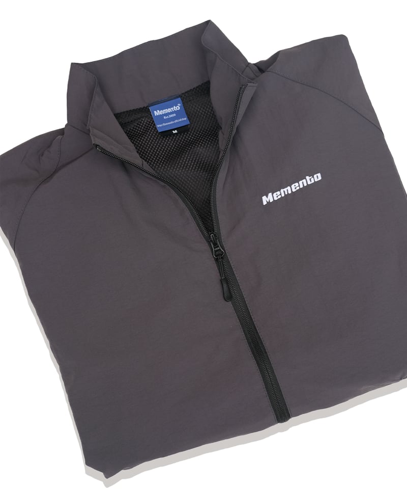 Charcoal】nylon track jacket | Memento