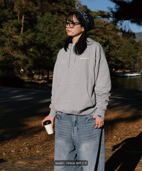 【Gray】logo hoodie