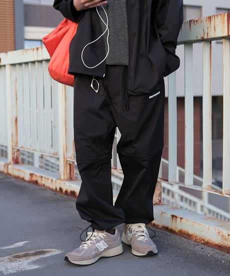 【Black】撥水加工＆2WAY Nylon Pants