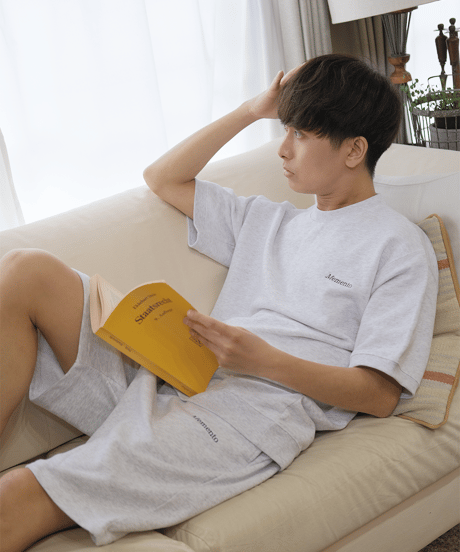 【Gray】short sleeve sweat tee
