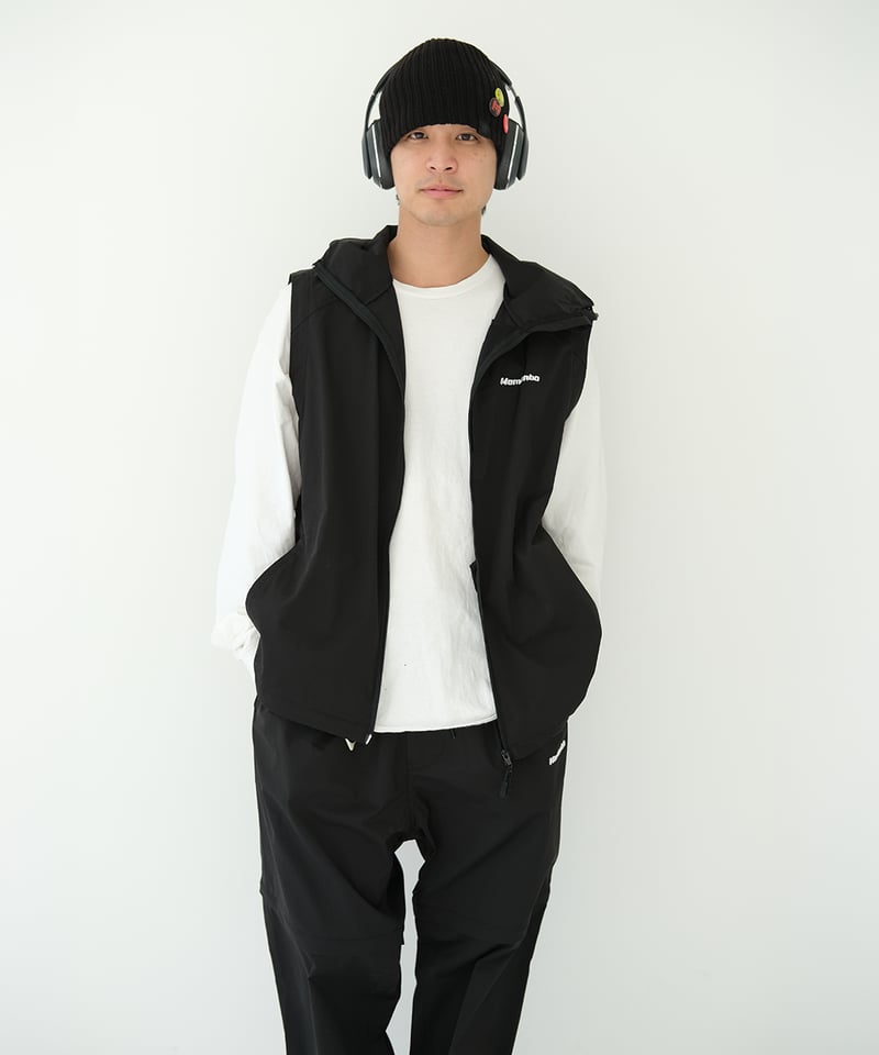 Black】撥水加工＆2WAY Nylon Jacket | Memento