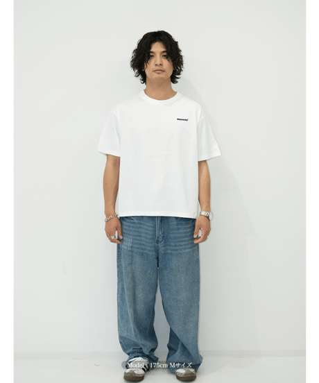 【White】logo tee