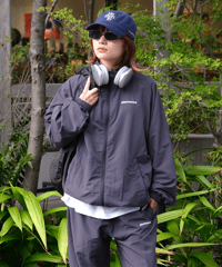 【Charcoal】nylon track jacket