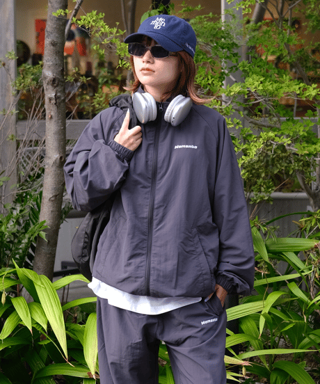 【Charcoal】nylon track jacket
