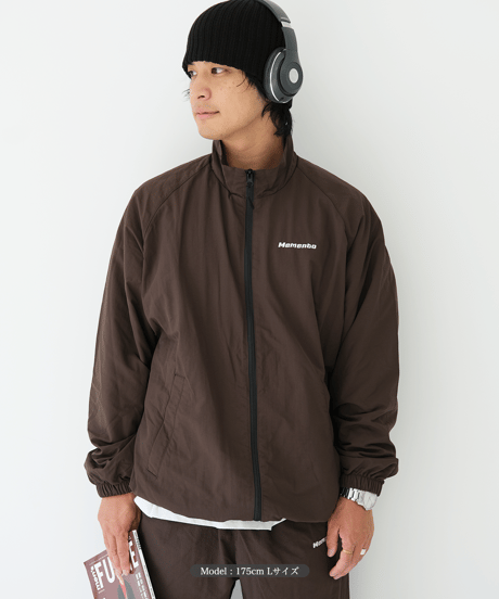 【Brown】nylon track jacket