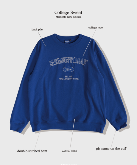 【Blue】College Sweat