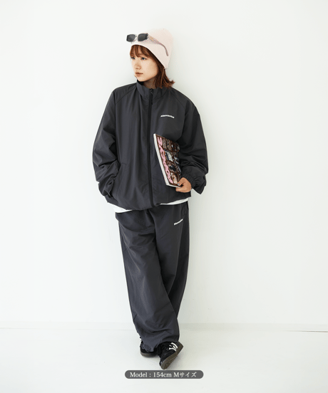 【Charcoal】nylon track jacket