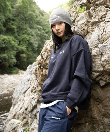 【Navy】logo sweat