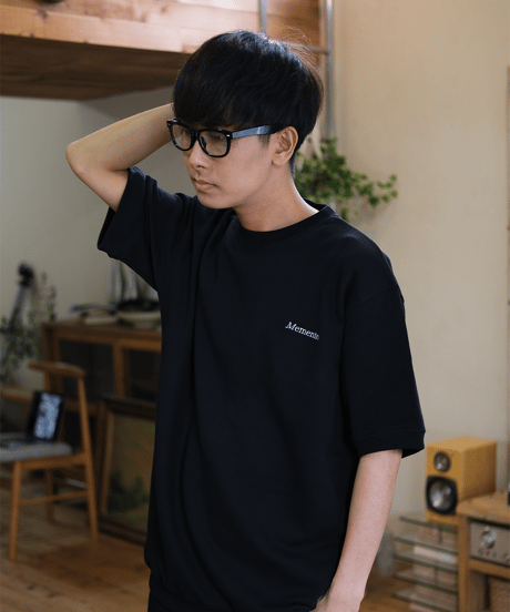 【Black】short sleeve sweat tee