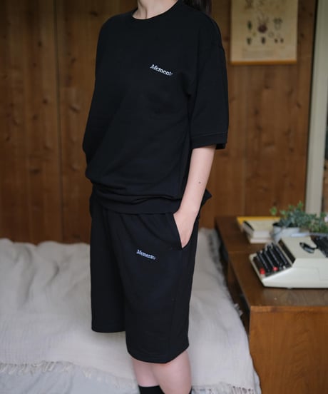 【Black】 sweat short pants