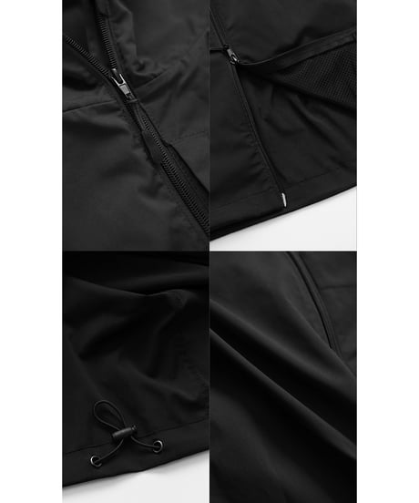 【Black】撥水加工＆2WAY Nylon Jacket