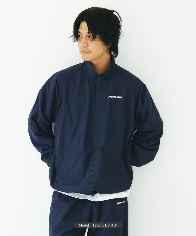 Navy】nylon track jacket | Memento
