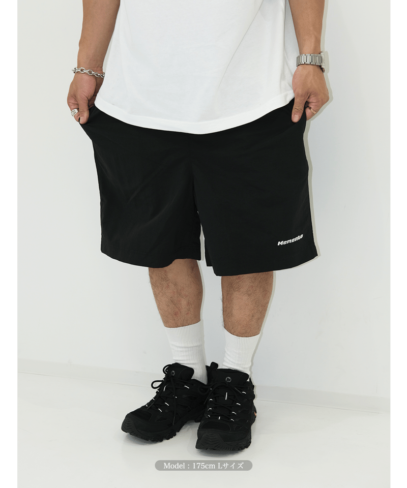 Black】撥水加工 nylon shorts | Memento