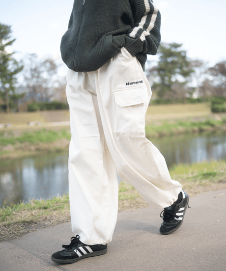 【White】Snow cargo pants