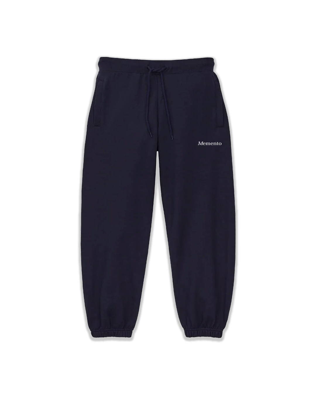 Navy】hem shirring sweat pants | Memento