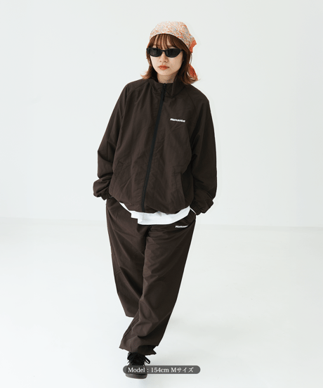 【Brown】nylon track pants