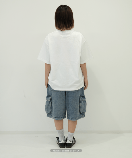 【White】logo tee