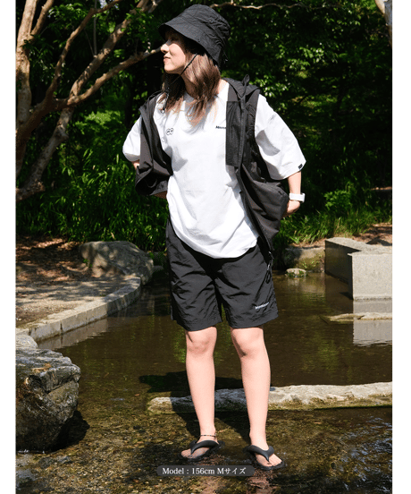 【Black】撥水加工 nylon shorts