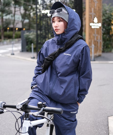 【Navy】撥水加工＆2WAY Nylon Jacket