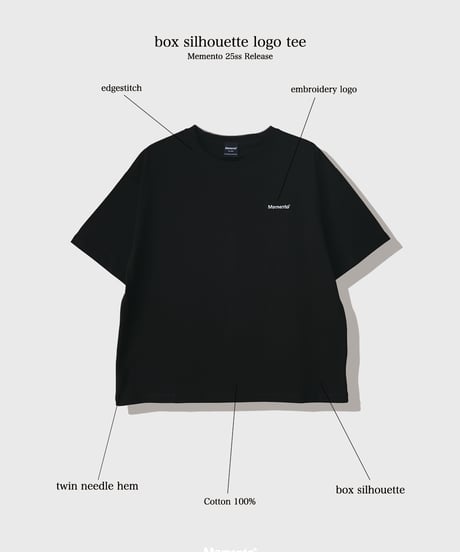【Black】logo tee