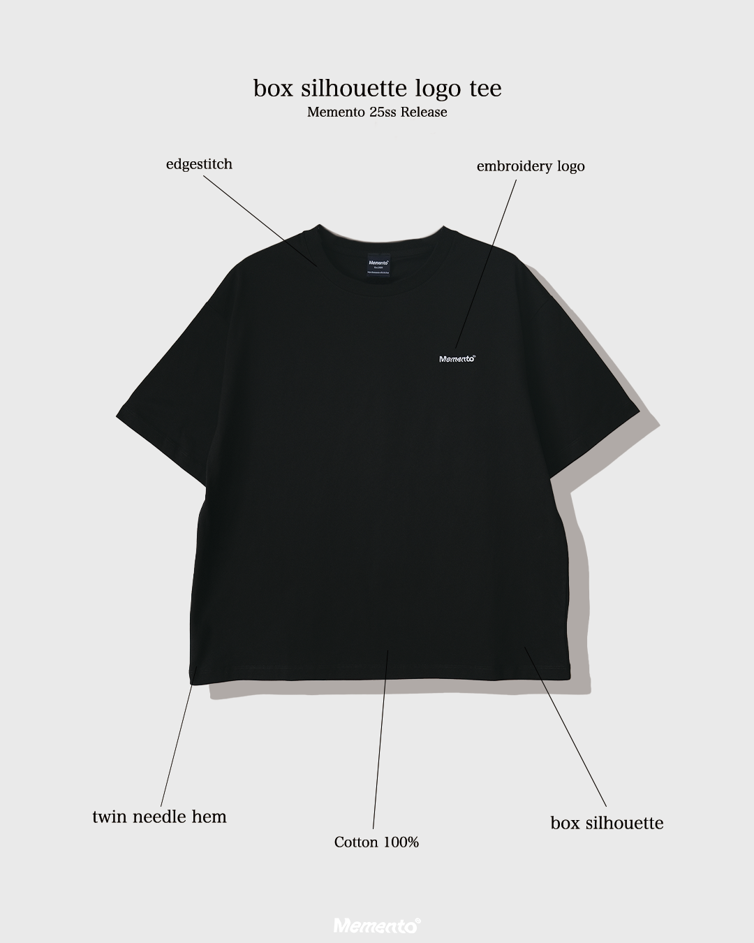 Luamoda Heart Logo Tee サイズ2 黒 2サイズ展開 / UNISEX 》ThirdHonestyオリジナルハートロゴ
