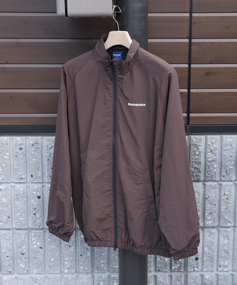 Brown】nylon track jacket | Memento