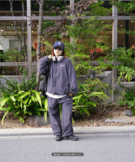 【Charcoal】nylon track jacket
