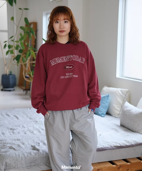 【Burgundy】College Sweat