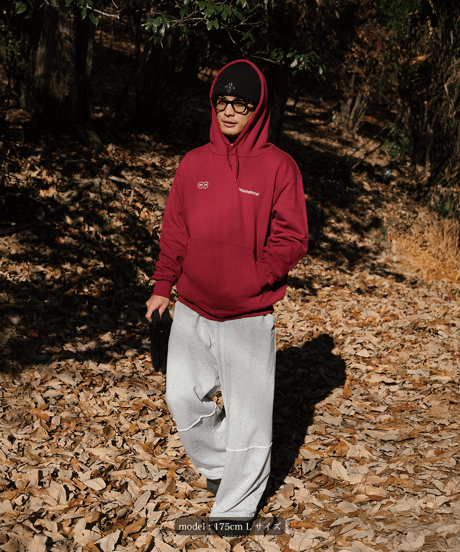 【Red】logo hoodie