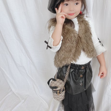 再再入荷★レザーチュールスカート