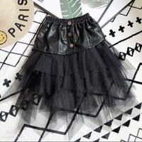 再再入荷★レザーチュールスカート