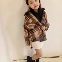 再再入荷★バックロングチェックシャツ