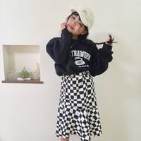 ブロックチェックスカート