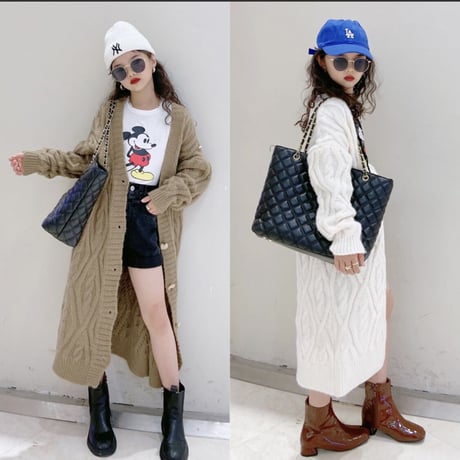 ロングニットカーディガン