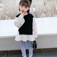 ドッキングベストブラウス＆デニム