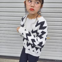 シェブロン柄カーディガン