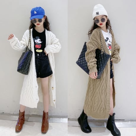 ロングニットカーディガン