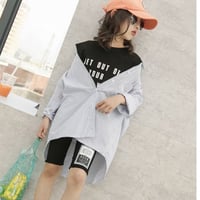 ロングシャツトップス