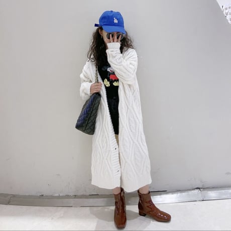 ロングニットカーディガン