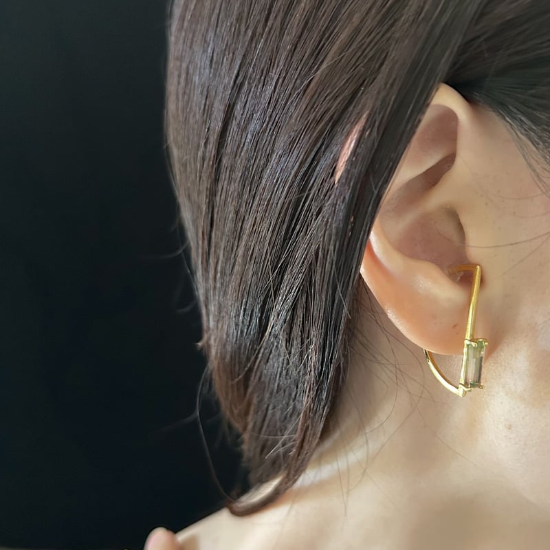 collage ear cuff E1 バイカラートルマリン | SAWAKO KATAOKA