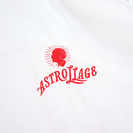 CHALKBOY x astrollage  DELAY T-SHIRTS WHITE（ink: RED）