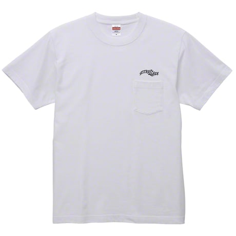 Logo Pocket T-SHIRTS WHITE（ink: BLACK）