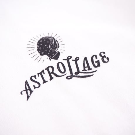 CHALKBOY x astrollage DELAY T-SHIRTS WHITE（ink: BLACK）