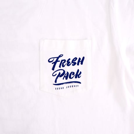Fresh Pack T-SHIRTS WHITE（ink: NAVY）
