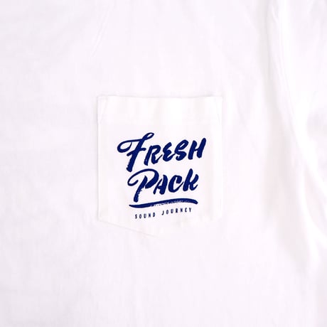 Fresh Pack T-SHIRTS WHITE（ink: NAVY）