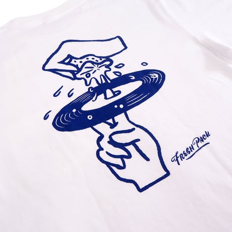 Fresh Pack T-SHIRTS WHITE（ink: NAVY）