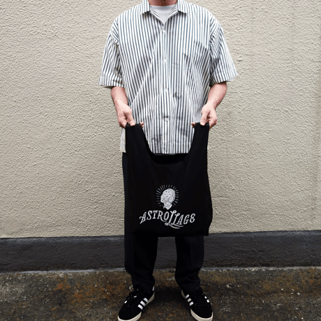 astrollage  SHOPPING BAG BLACK（ink: WHITE）
