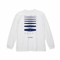 BTMKRS PAD LONG WHITE T-shirts（ink: NAVY）